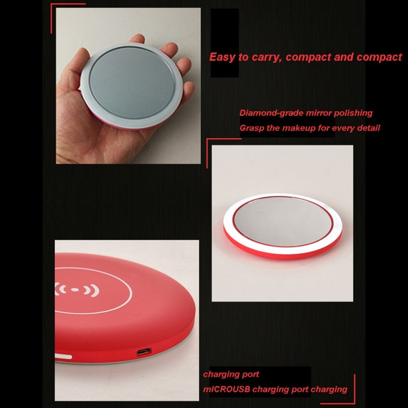 LED Makeup Mirror Wireless Charging - Yakudatsu