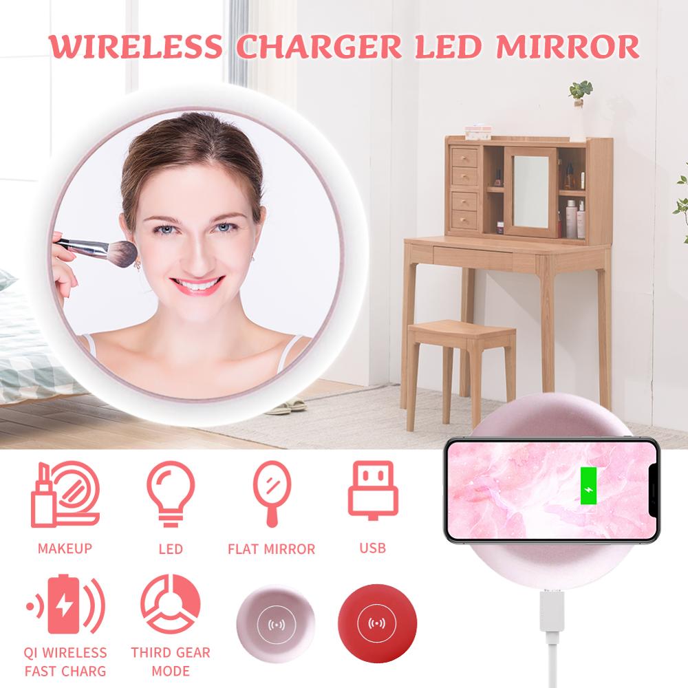 LED Makeup Mirror Wireless Charging - Yakudatsu