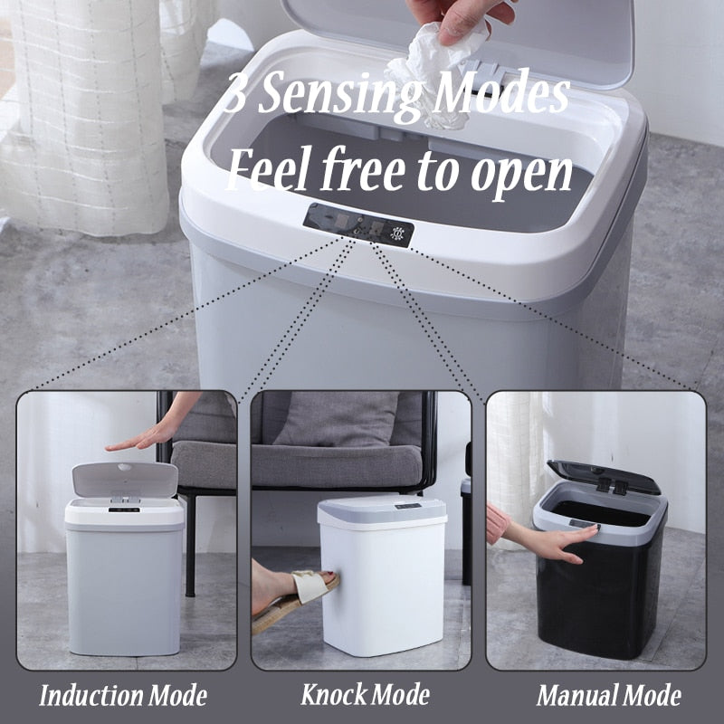 15L Automatic Motion Sensor Touchless Trash Can - Yakudatsu