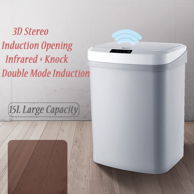 15L Automatic Motion Sensor Touchless Trash Can - Yakudatsu