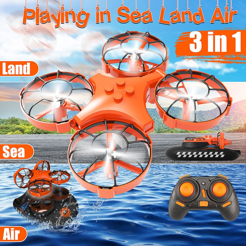3-In-1 Air Land & Water Hovercraft Triphibian Drone - Yakudatsu