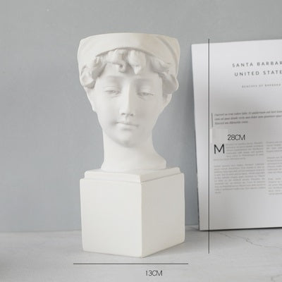 Roman Empire Head Bust Sculpture Planter