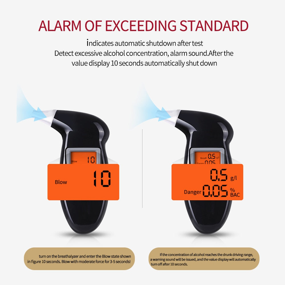 Professional Portable Alcohol Breathalyzer Test - Yakudatsu