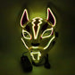 LED Japanese Fox Light Up Masquerade Halloween Party - Yakudatsu