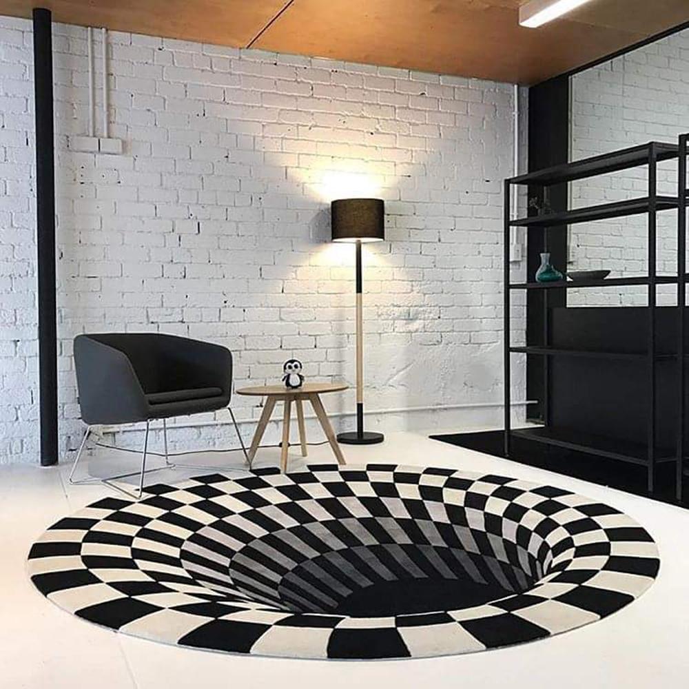 3D Optical Illusion Vortex Rug Carpet