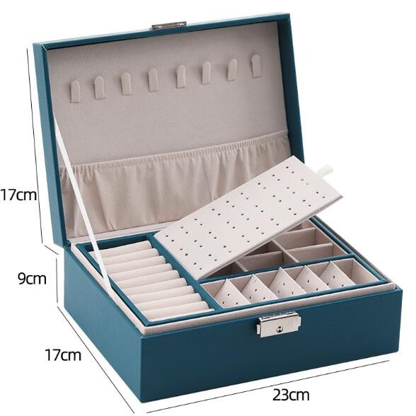 Multi-Compartment Leather Jewellery Box