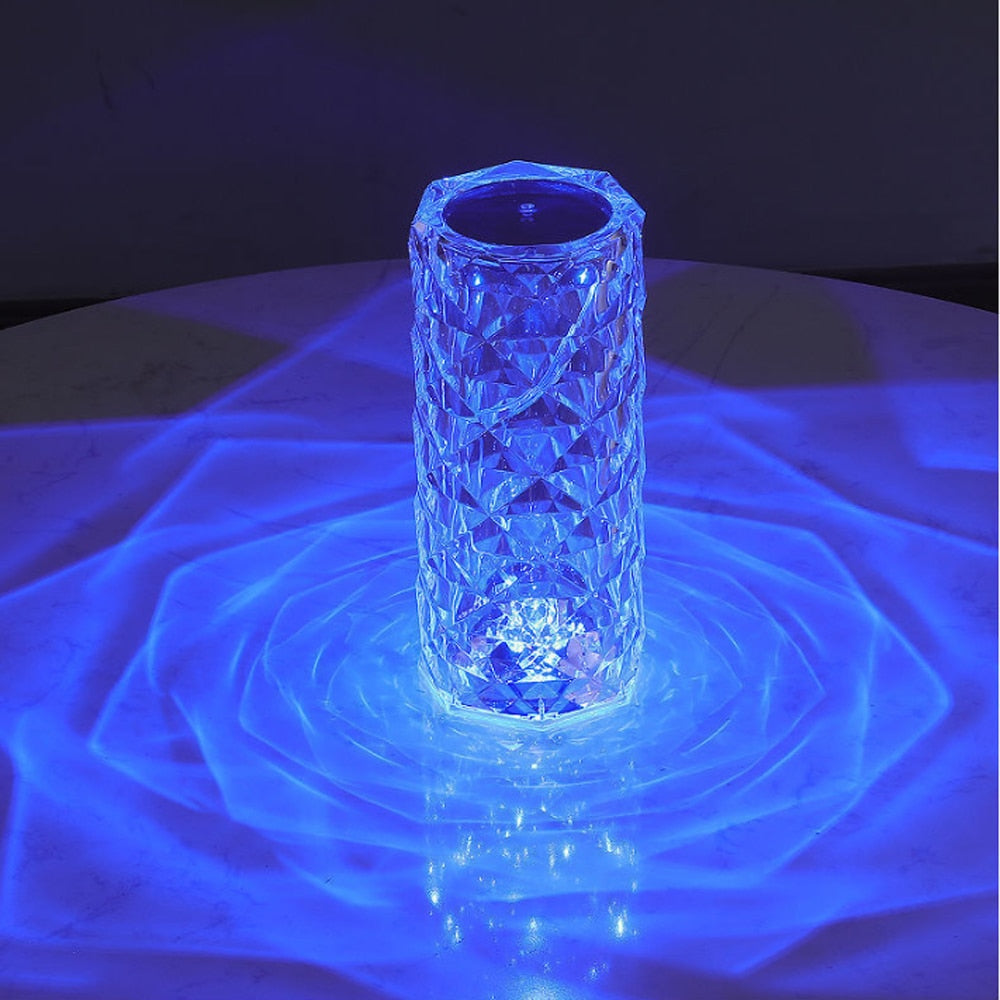 Multicolored LED Crystal Table Lamp