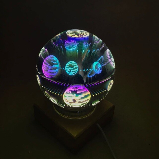 3D Star Night Light Magic Glass Orb