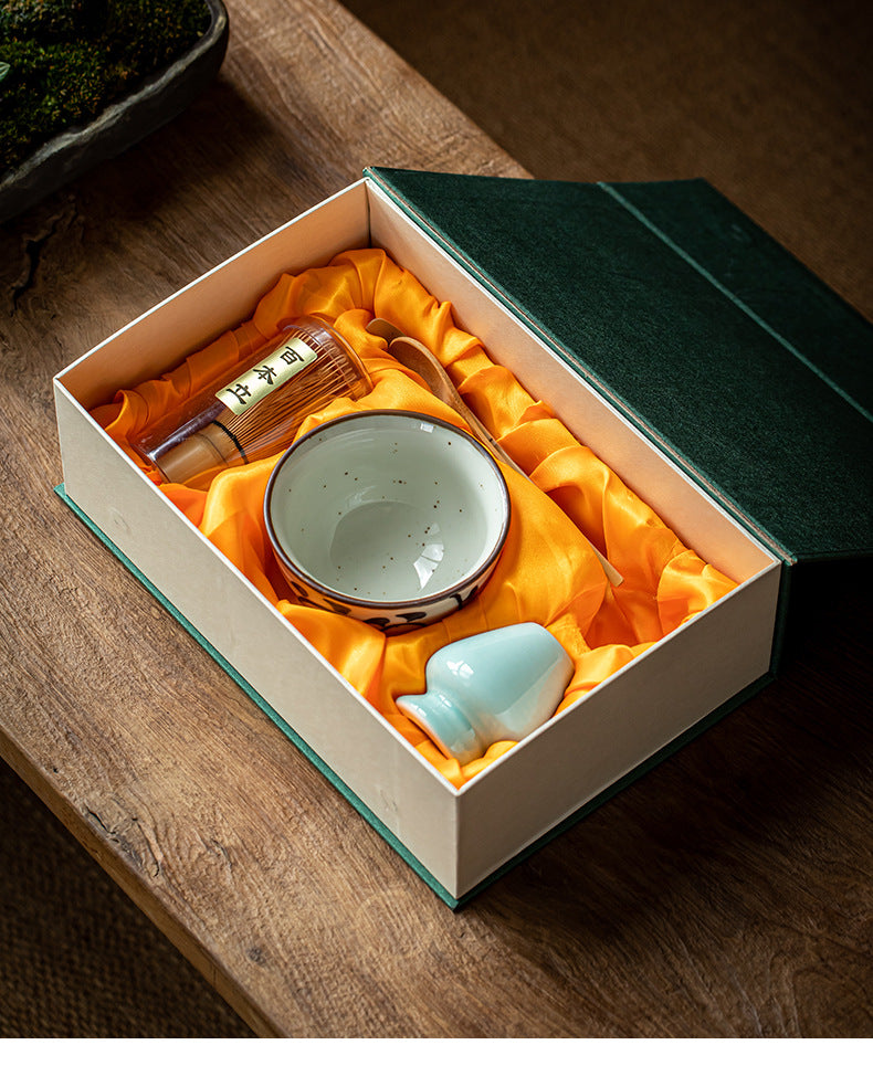 Japanese Porcelain Matcha Whisk Gift Set